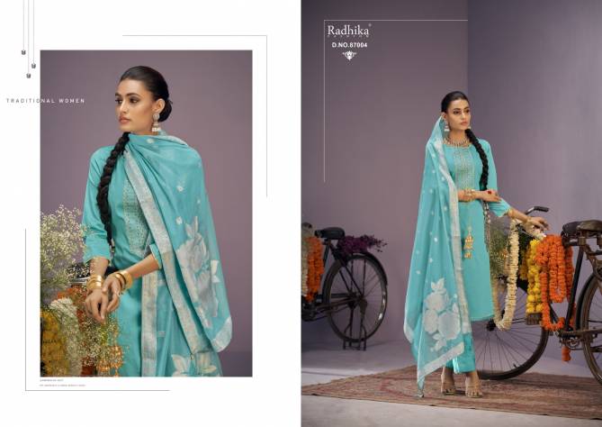 Azara Cycle By Radhika Embroidery Jam Cotton Dress Material Wholesale Suppliers In Mumbai